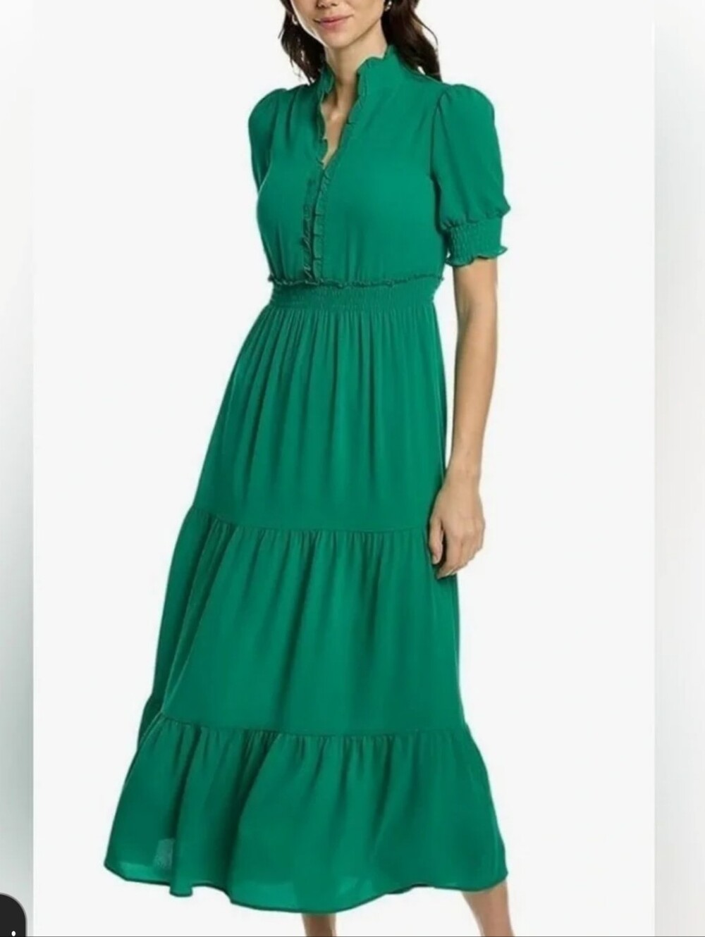 Women’s Green Tiered Maxi Dress - Elegant Summer Dress